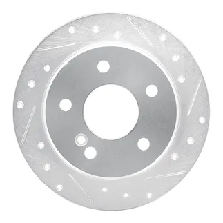 R1 Concepts EDZ-63027R Brake Rotor Drilled and Slotted Silver